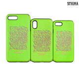 STIGMA(スティグマ)  PHONE CASE PRIZM NEON GREEN iPHONE 8 / 8+ / X