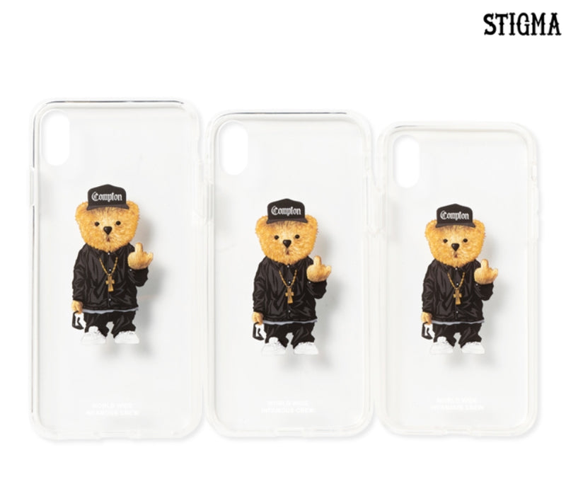 STIGMA(スティグマ)   PHONE CASE COMPTON BEAR CLEAR iPHONE Xs / Xs MAX / Xr