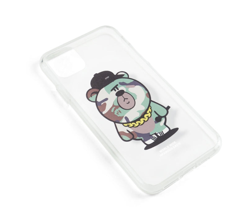 STIGMA(スティグマ)  PHONE CASE CAMOUFLAGE BEAR GREEN CLEAR iPHONE 11 / 11 Pro / 11 Pro Max