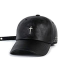 STIGMA(スティグマ)   CALIPH ASH X STIGMA LEATHERETTE BASEBALL CAP BLACK