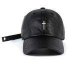 STIGMA(スティグマ)   CALIPH ASH X STIGMA LEATHERETTE BASEBALL CAP BLACK