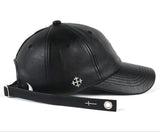 STIGMA(スティグマ)   CALIPH ASH X STIGMA LEATHERETTE BASEBALL CAP BLACK