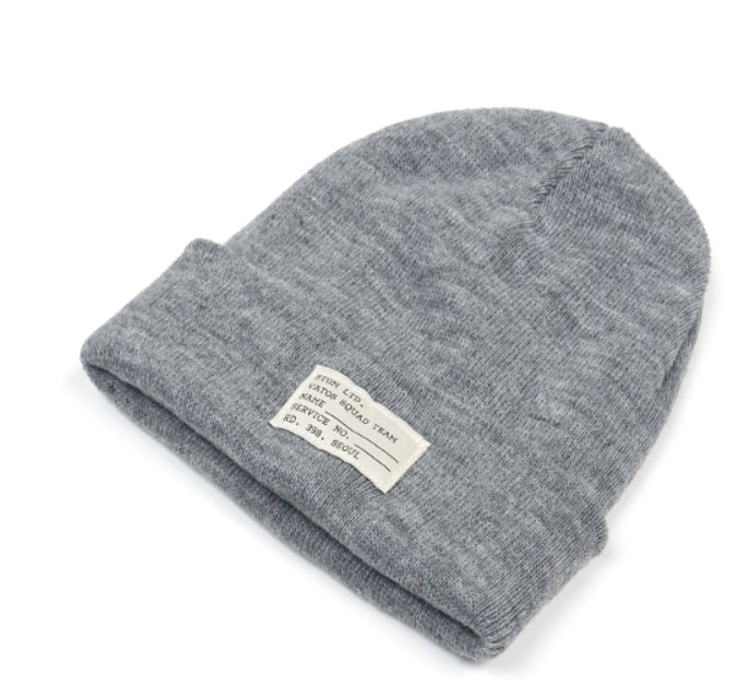 STIGMA(スティグマ)  NAME LABEL BEANIE GREY