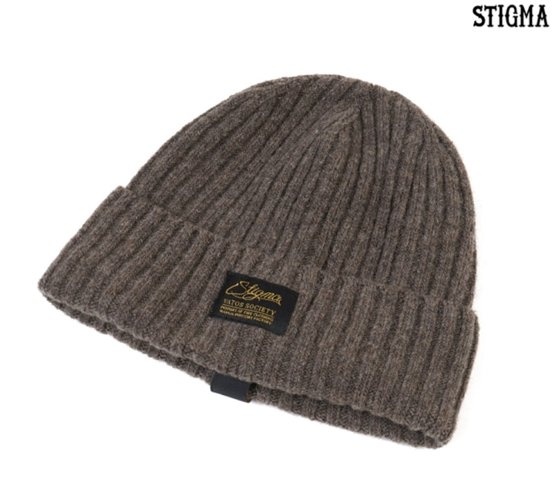 STIGMA(スティグマ)  LABEL WOOL BEANIE BEIGE