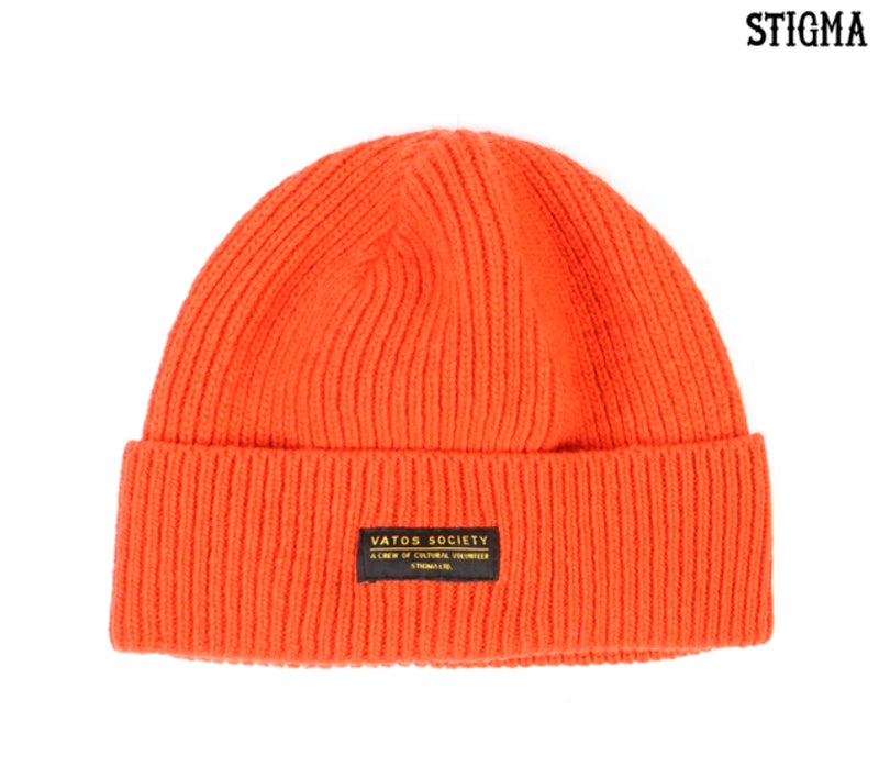 STIGMA(スティグマ)  S - LOGO WOOL SHORT BEANIE ORANGE