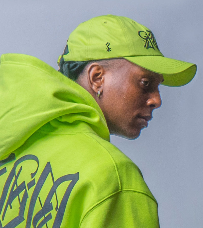 STIGMA(スティグマ)  PLUMB WASHED BASEBALL CAP NEON GREEN