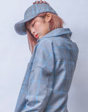 STIGMA(スティグマ)  GL CHECK BASEBALL CAP BLUE GREY