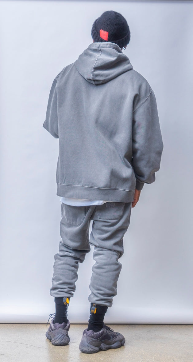 STIGMA(スティグマ)   SCRAPE PIGMENT HEAVY SWEAT JOGGER PANTS DARK GREY