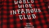 STIGMA(スティグマ)  WORLD OVERSIZED WOOL CHECK VELBOA COAT RED