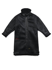 STIGMA(スティグマ)  STGM OVERSIZED MOUTON LONG JACKET BLACK