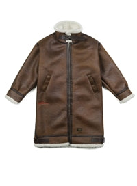 STIGMA(スティグマ)  STGM OVERSIZED MOUTON LONG JACKET BROWN