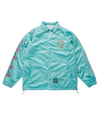 STIGMA(スティグマ)  CLASSIC VELVET OVERSIZED COACH JACKET BLUE GREEN