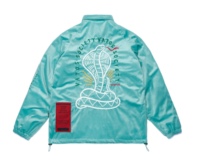 STIGMA(スティグマ)  CLASSIC VELVET OVERSIZED COACH JACKET BLUE GREEN