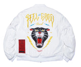 STIGMA(スティグマ)  BLACK PANTHER OVERSIZED MA-1 JACKET WHITE