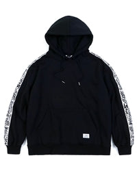 STIGMA(スティグマ)  SIDE TAPE OVERSIZED HEAVY SWEAT HOODIE BLACK