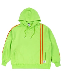 STIGMA(スティグマ)  LINE SPORTS HEAVY SWEAT OVERSIZED HOODIE NEON GREEN