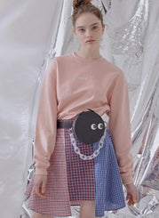 BBYB(ビービーワイビー) Lettering Loose Fit Sweatshirt (Pink)