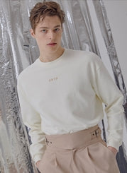 BBYB(ビービーワイビー) Lettering Loose Fit Sweatshirt (Ivory)