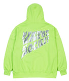 STIGMA(スティグマ)  FIRE FOIL OVERSIZED HOODIE NEON GREEN