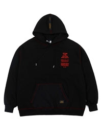 STIGMA(スティグマ)  STITCH OVERSIZED HEAVY SWEAT HOODIE BLACK