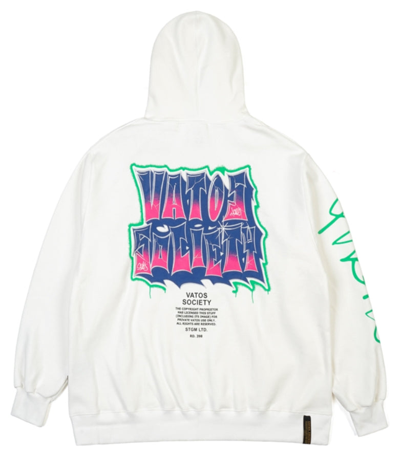 STIGMA(スティグマ)  GRAFFITI OVERSIZED HEAVY SWEAT HOODIE WHITE