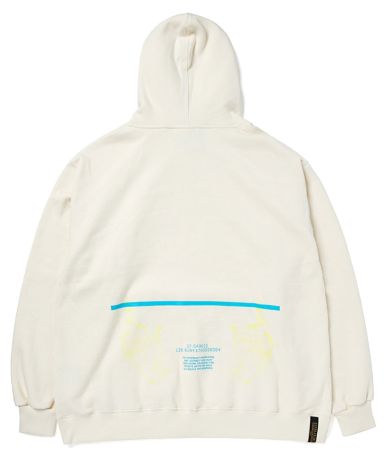 STIGMA(スティグマ)  GOOD LIFE OVERSIZED HEAVY SWEAT HOODIE BEIGE