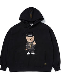 STIGMA(スティグマ)  EMB COMPTON BEAR OVERSIZED HEAVY SWEAT HOODIE BLACK
