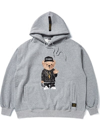 STIGMA(スティグマ)  EMB COMPTON BEAR OVERSIZED HEAVY SWEAT HOODIE GREY
