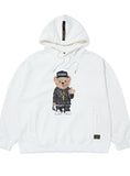 STIGMA(スティグマ)  EMB COMPTON BEAR OVERSIZED HEAVY SWEAT HOODIE WHITE