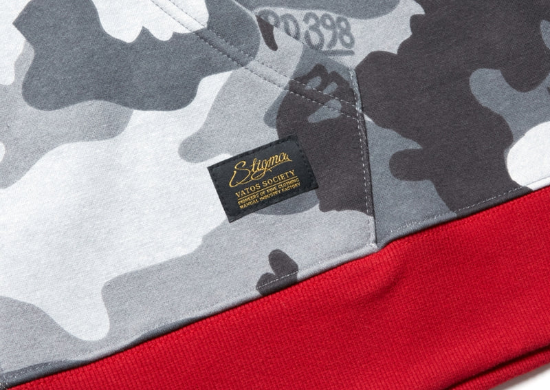 STIGMA(スティグマ)  SPLIT OVERSIZED HEAVY SWEAT ZIPUP HOODIE GREY CAMOUFLAGE