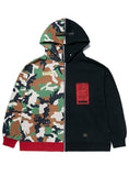 STIGMA(スティグマ)  SPLIT OVERSIZED HEAVY SWEAT ZIPUP HOODIE GREEN CAMOUFLAGE