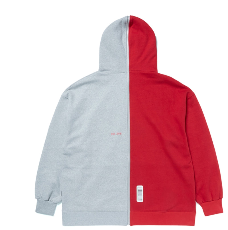 STIGMA(スティグマ)  SPLIT OVERSIZED HEAVY SWEAT ZIPUP HOODIE RED
