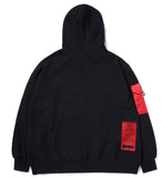 STIGMA(スティグマ) STGM POCKET OVERSIZED HEAVY SWEAT HOODIE BLACK