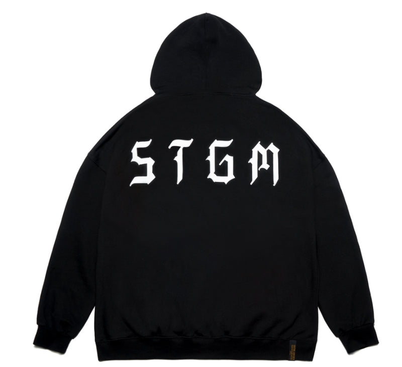 STIGMA(スティグマ) LEAF OVERSIZED HEAVY SWEAT HOODIE BLACK