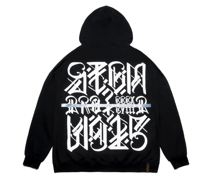STIGMA(スティグマ) PLUMB OVERSIZED HEAVY SWEAT HOODIE BLACK