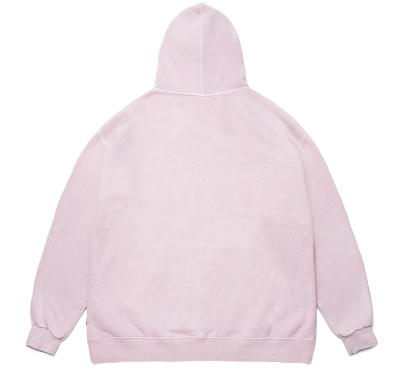 STIGMA(スティグマ)  SCRAPE PIGMENT OVERSIZED HEAVY SWEAT HOODIE PINK
