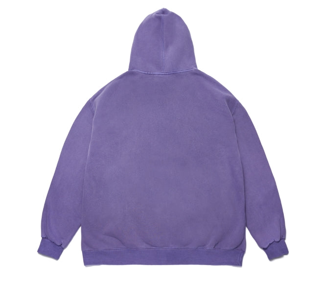 STIGMA(スティグマ)  SCRAPE PIGMENT OVERSIZED HEAVY SWEAT HOODIE PURPLE