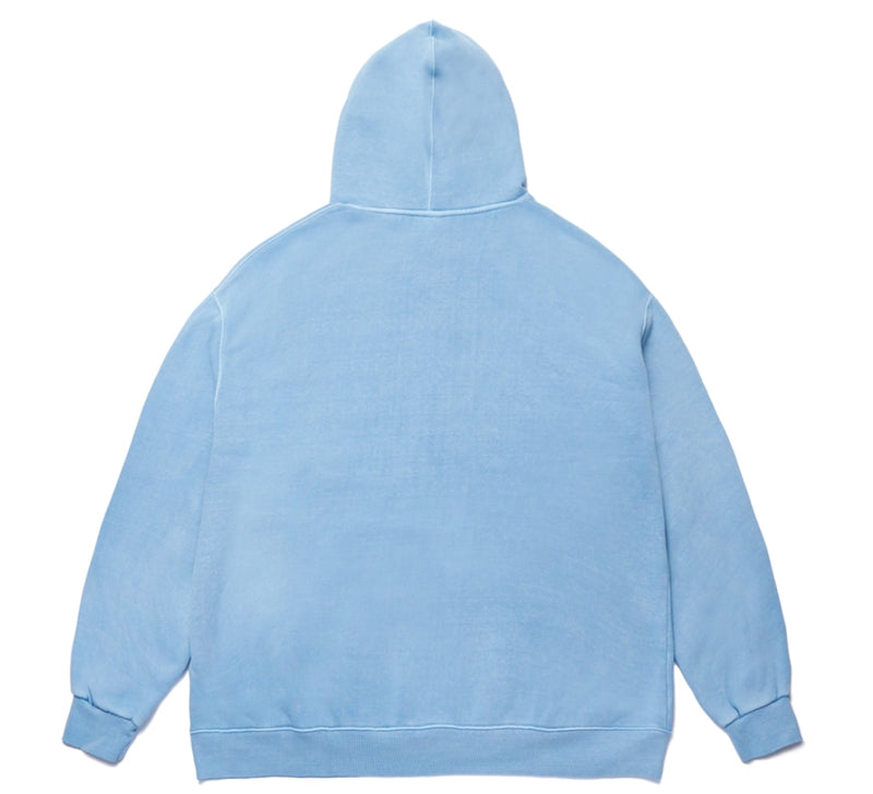 STIGMA(スティグマ)  SCRAPE PIGMENT OVERSIZED HEAVY SWEAT HOODIE BLUE