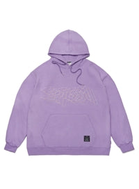 STIGMA(スティグマ)  DOTTED LINE OVERSIZED HEAVY SWEAT HOODIE PURPLE