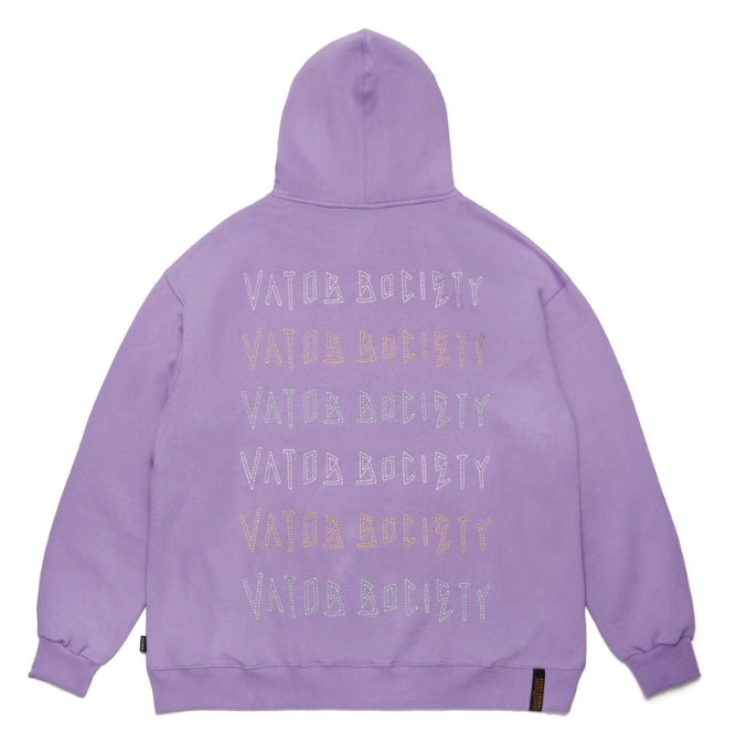 STIGMA(スティグマ)  DOTTED LINE OVERSIZED HEAVY SWEAT HOODIE PURPLE