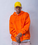 STGM PATCH OVERSIZED HEAVY SWEAT HOODIE ORANGE