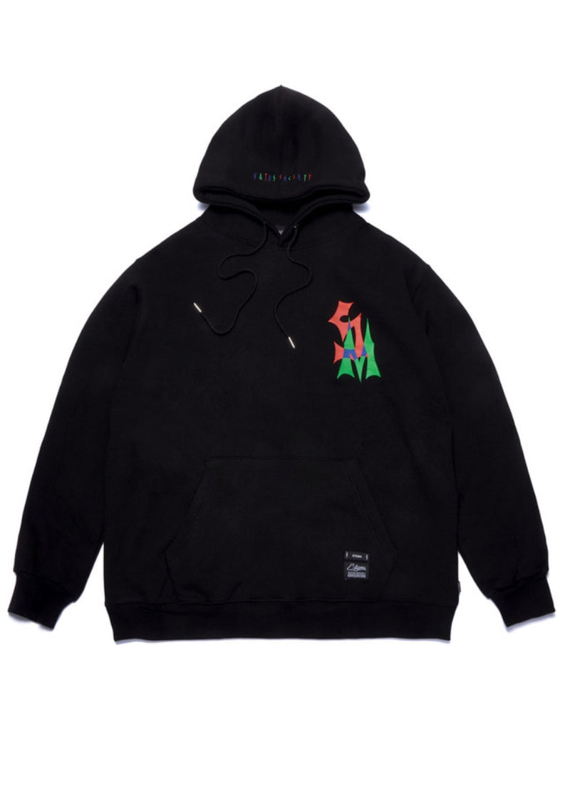 STACK OVERSIZED HEAVY SWEAT HOODIE BLACK
