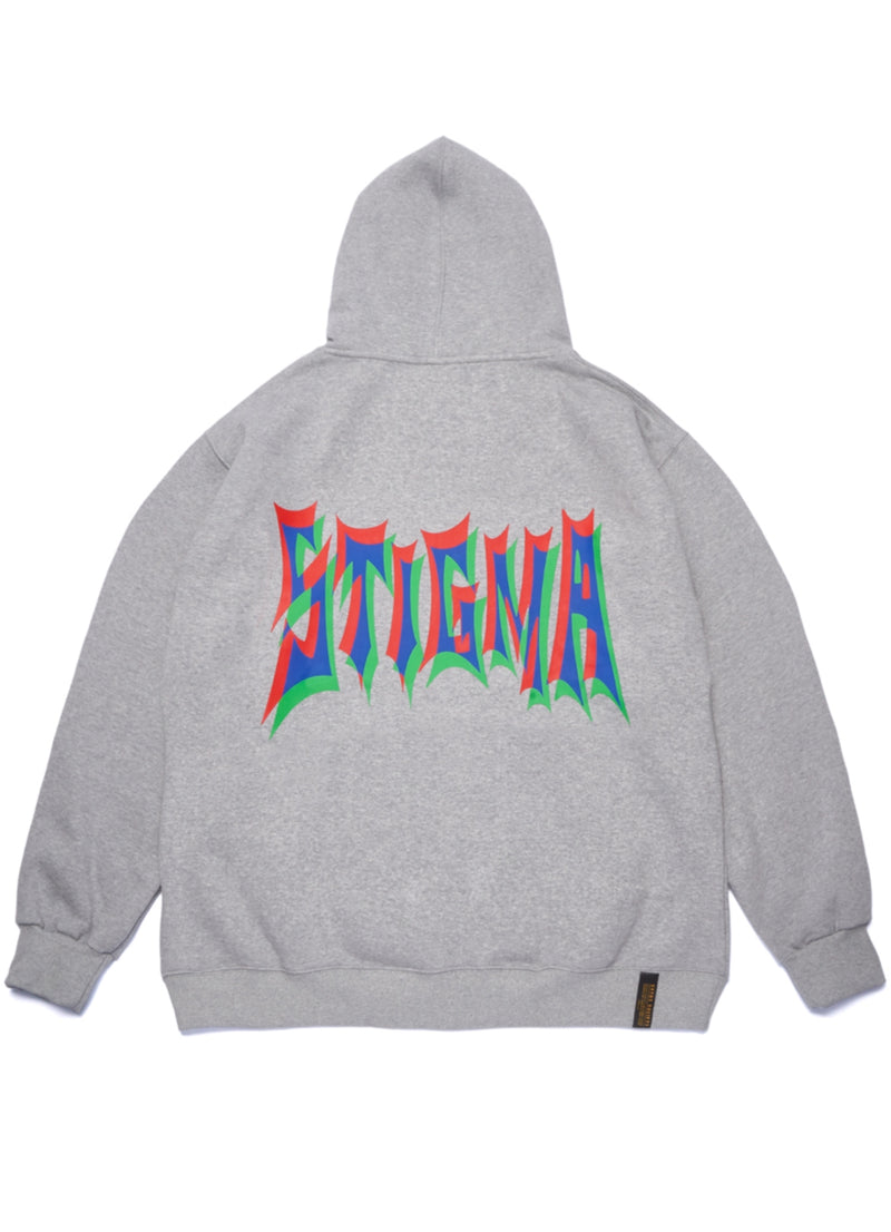 STACK OVERSIZED HEAVY SWEAT HOODIE GREY