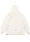 V BEAR OVERSIZED HEAVY SWEAT HOODIE WHITE