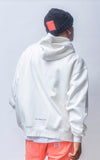 V BEAR OVERSIZED HEAVY SWEAT HOODIE WHITE