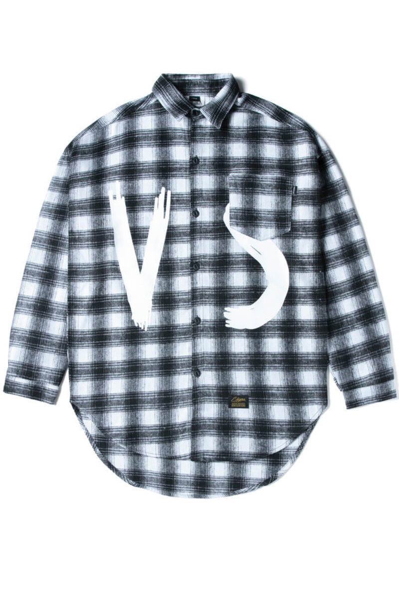 VSC OVERSIZED WOOL CHECK SHIRTS WHITE