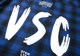 VSC OVERSIZED WOOL CHECK SHIRTS BLUE