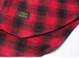 VSC OVERSIZED WOOL CHECK SHIRTS RED