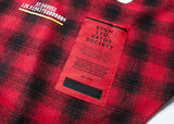 VSC OVERSIZED WOOL CHECK SHIRTS RED