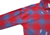 PANTHER OVERSIZED CHECK SHIRTS RED